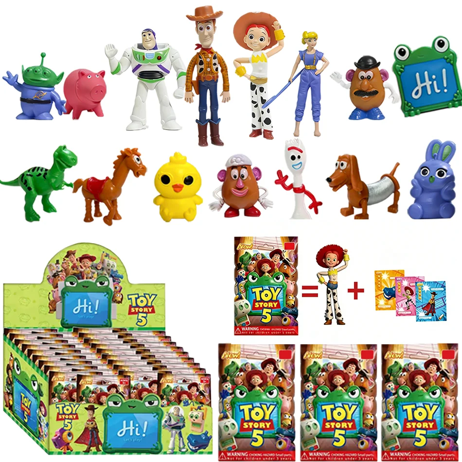 

Toy Story Blind Box 1-24pcs Cartoon PVC Woody Buzz Lightyear PVC Model Doll Figures Mystery Toy Game Decorative Holiday Gift