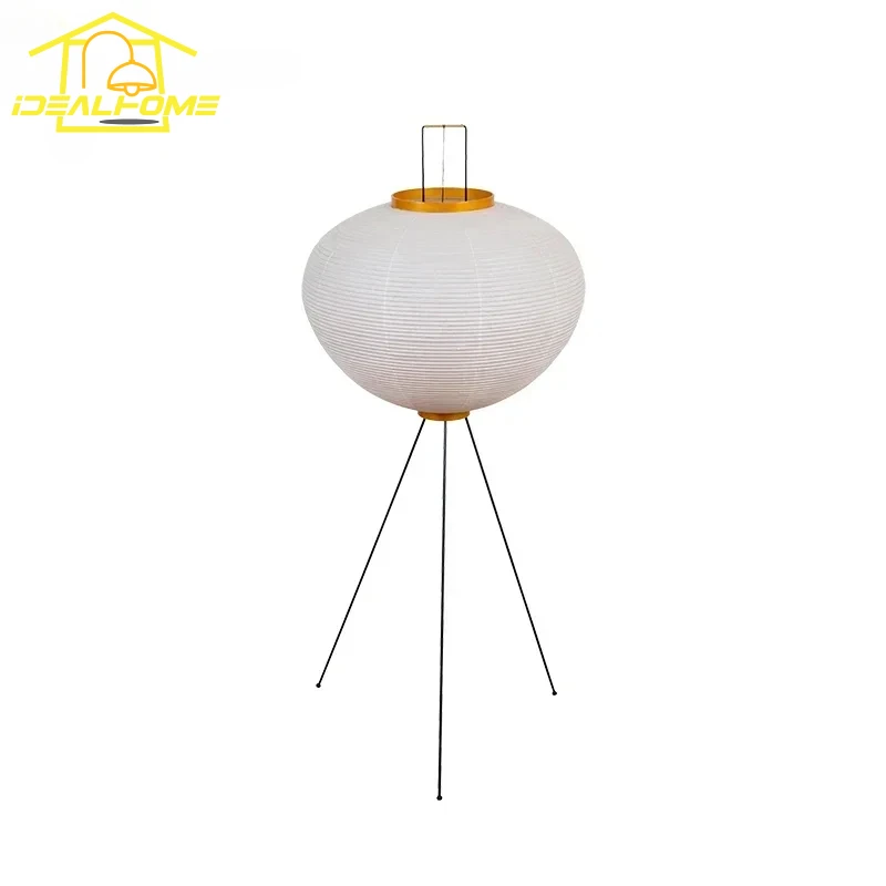 Imagem -02 - Japonês Wabi-sabi Akari Noguchi Yong Lâmpada de Assoalho Led Papel Minimalista de Arroz Iluminação Interior Sala Sofás Store E27