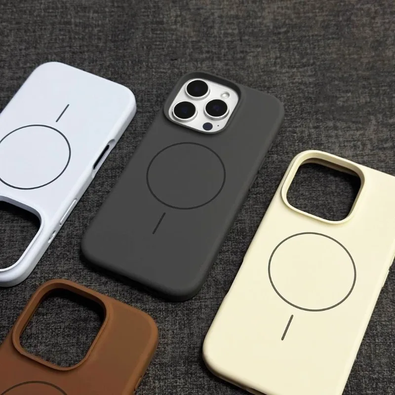 

Original Liquid Silicone Magnetic Case for iPhone 16 15 14 13 12 11 Pro Max Plus Wireless Charge for Magsafe Anti impact Cover