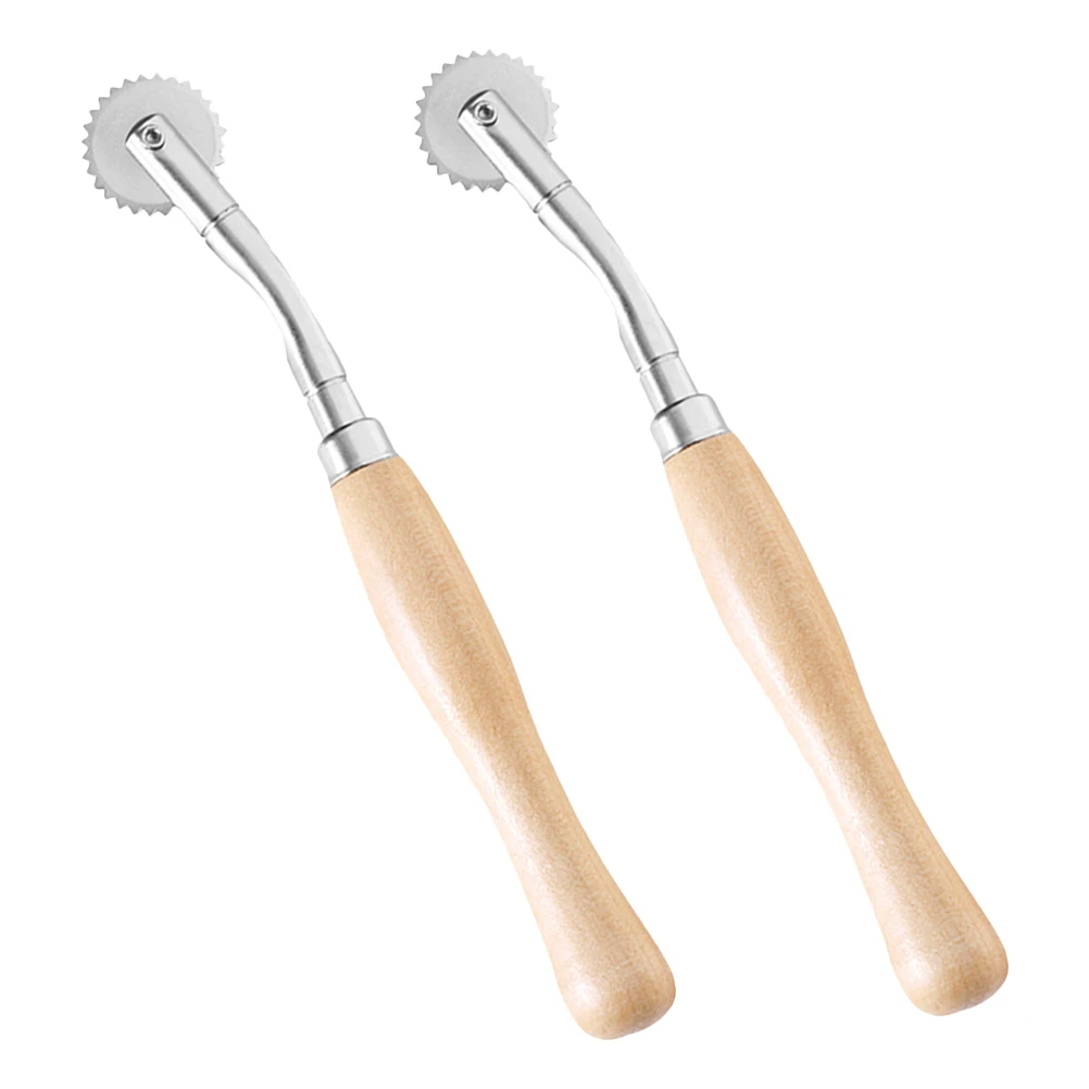 

2pcs Steel Toothed Cloth Wheel For Pressure Line Marking Diy Sewing Craft Cross-Stitch Tool Round Delimit Scribe Scanning Wheel