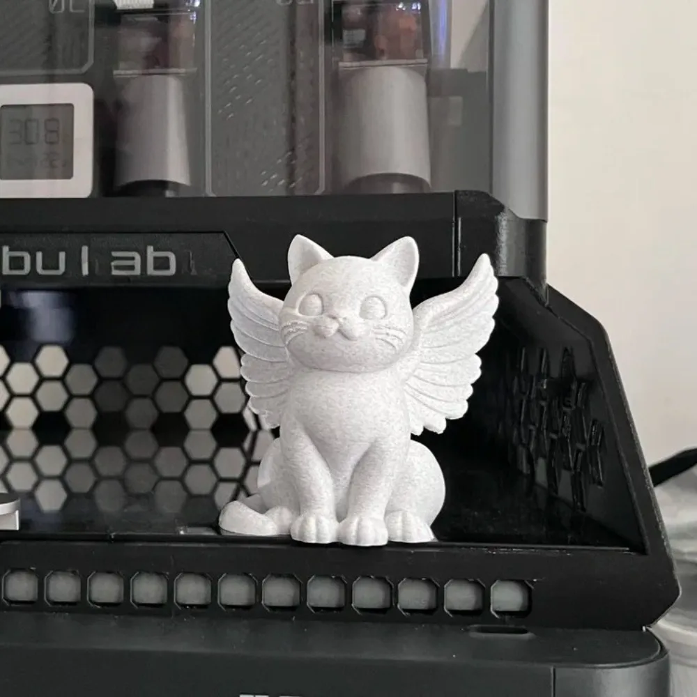 قطعة واحدة من زخرفة تمثال قطة الملاك، تمثال قطة مجنح، زخرفة تمثال قطة الحيوانات الأليفة التذكارية، ديكور أنيق وبسيط، مناسبة لتزيين المنزل أو المكتب أو غرفة المعيشة، عيد الميلاد، عيد الميلاد، هدايا عيد الميلاد، سطح المكتب، ديكور الحديقة - لا حاجة للكهرباء - هدية مثالية لمحبي الحيوانات الأليفة #4