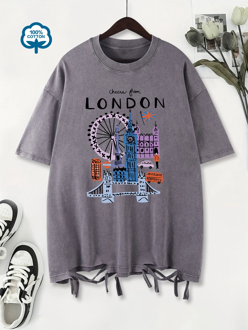 

Oversized Washed T-Shirt Women Cotton Cheesa From Londonprints T Shirt Summer Comfortable O-Neck Tops Harajuku Womans Clothes