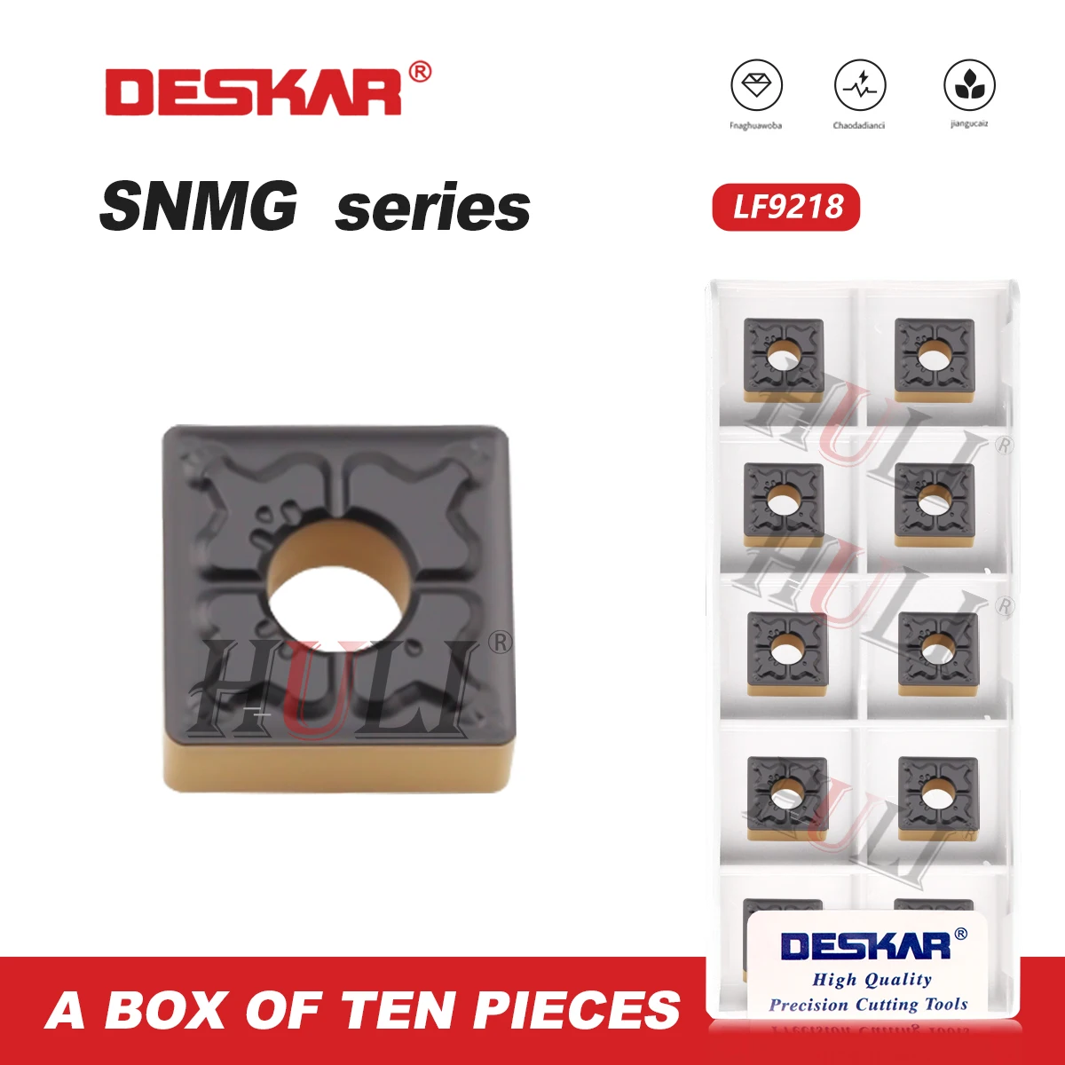 

DESKAR SNMG 120404 SNMG 120408-TM LF9218 100% Original CNC lathe Hardmetal Outer Circle Cutting Tools Two tone Cutting Bladess