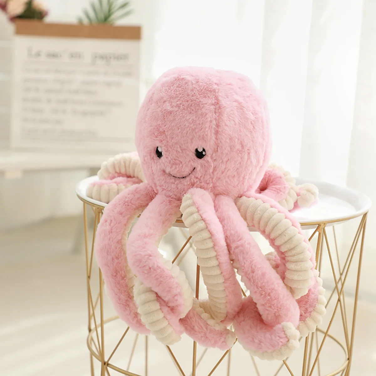 Poulpe britannique bébé poulpe en peluche poupée apaisante océan en peluche jouet cadeau pour enfants