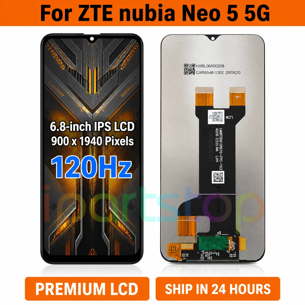 iParts 6.80 Inch For ZTE nubia Neo 5 Neo5 LCD Display Touch Screen Digitizer Assembly Z2571N Screen Replacement 900x1940 120Hz