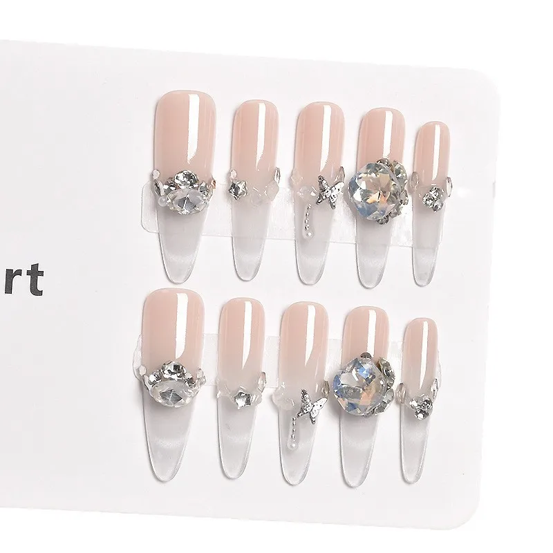 

Wearing nail temperament, advanced sense, broken diamond cat's eye atmosphere, pure manual whitening, and removable nail art.