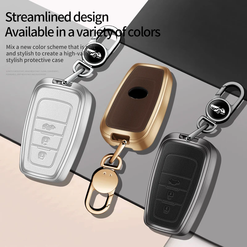 Car Key Cover for Toyota Corolla Rav4 Camry 70 Prado RAV 150 2 3 4 Buttons Key Case Holder Accessories Shell 2019 2020 2021