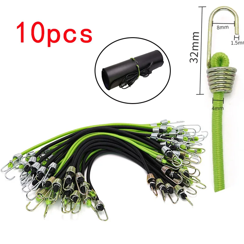 4/6/10Pcs Heavy-duty rope elastic bungee cord Luggage bundle Elastic strap Fastening socket tool elast