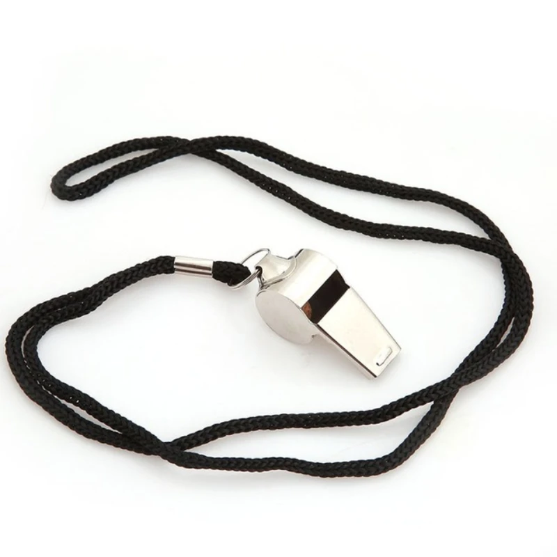 5pc Stainless Steel Whistle First Aid Whistle Soccer Football Basketball Hockey Baseball Sports Referee Whistle Survival Outdoor