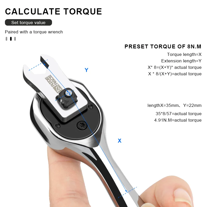 Bicycle Torque Wrench 8mm Opening Head Bike Disc Brake Cable Spanner Screw Remover For 1/4 Head Wrench Cycling Repair Tool