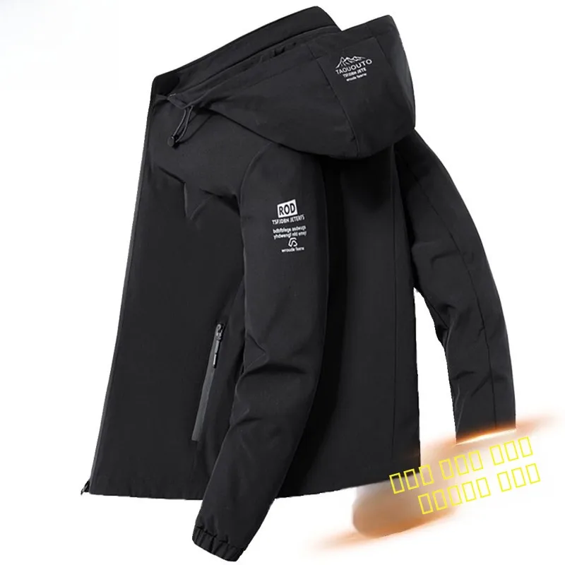 

Paul Monti New Men's Jaet Spring Autumn Removable Hat Casual Faionable Fce Lined Windproof Stand Fit Urban Sle