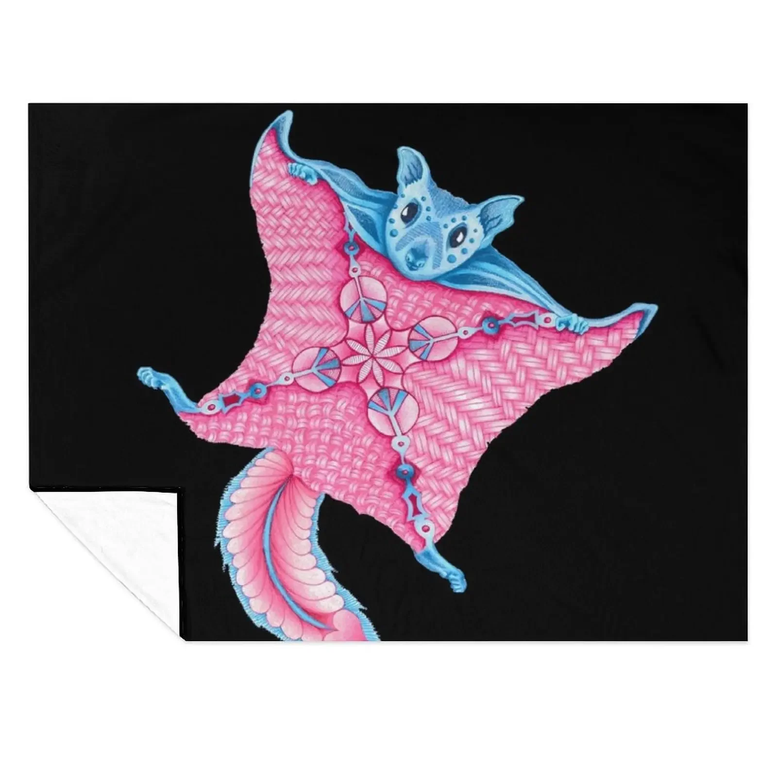 

Flying Squirrel Totem Throw Blanket Luxury Flannels Sofas Designers Blankets