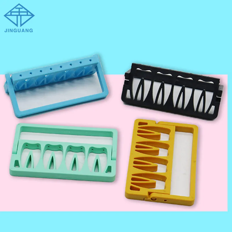 

10pcs Dental Root Canal File Holder Plastic Disinfection Rack Root Canal File Storage High Temperature Placement Holder