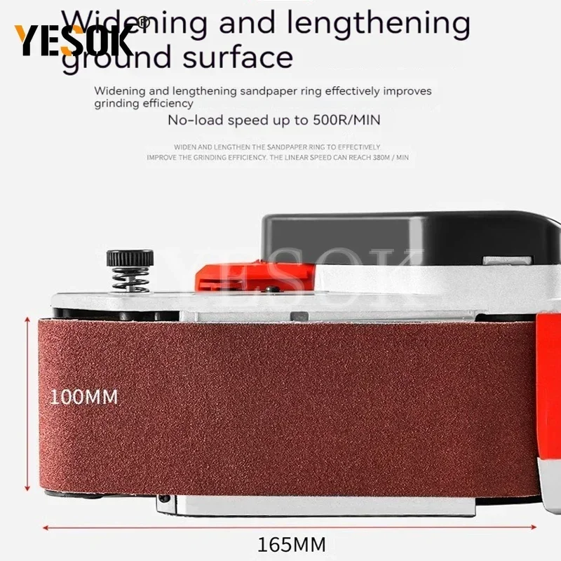 Industrial Grade Sanding Machine 4 Inch Belt Machine Household Portable Small Sandpaper Plane Polishing Polisher--220V