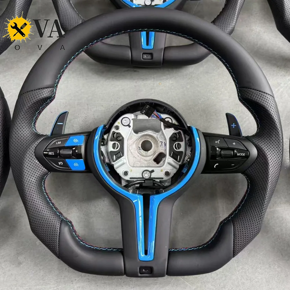 For BMW F30 F10 F15 F36 F20 F22 F25 F32 M3 M5 E84 E87 E70 E90 E91 Leather Car Steering Wheel image 3