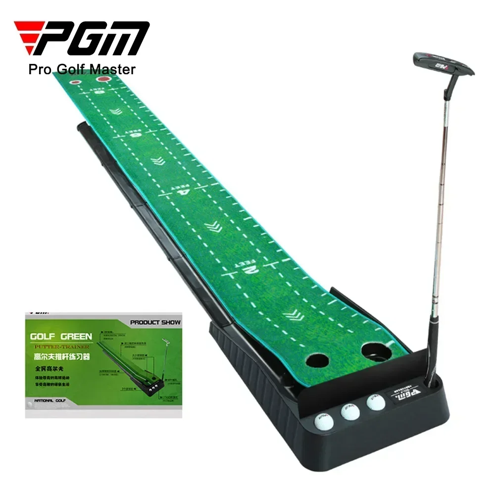 

PGM 3m Indoor Golf Putter Training Mat Putting Green Trainer With Goal Hole Return Track Range Scale Velvet Rug Blanket TL020