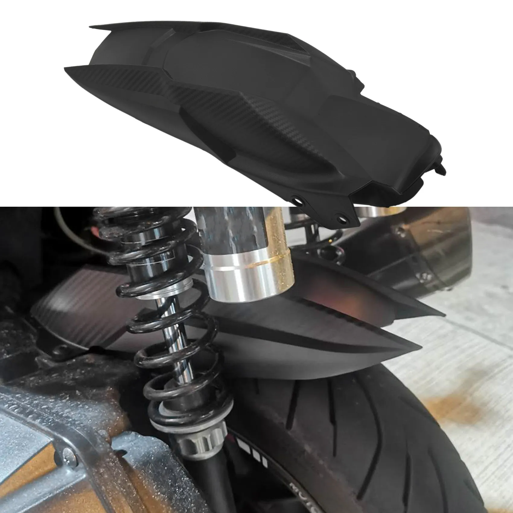 Motorcycle Carbon Fiber Mudguard Wheel Hugger Splash Guard Mud Block Rear Fender for ADV150 ADV 150 2019-2020