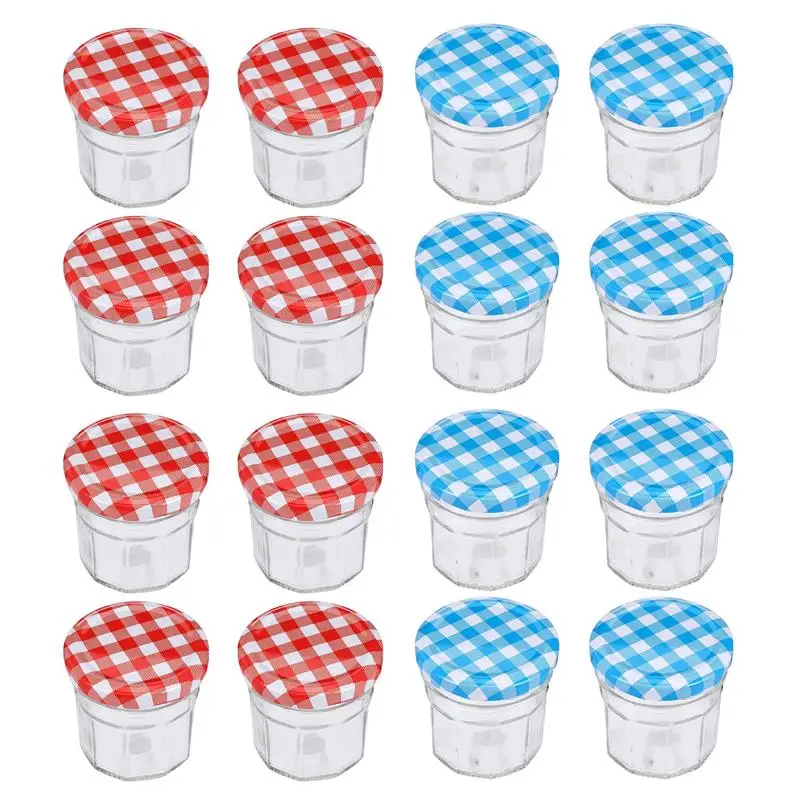 12pcs 50/100ML Glass Storage Containerss Honey Bottles Storage Hourglass Mason Jarss Pickles Sealed Containers With Lids