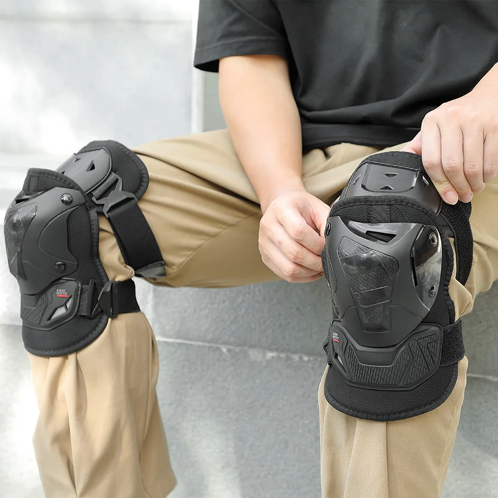 KEMIMOTO Knee Pads CE1 Protective Gear Motorcycle Cycling Skateboard Anti-fall Safety Protector Equipment for Outdoor Sports