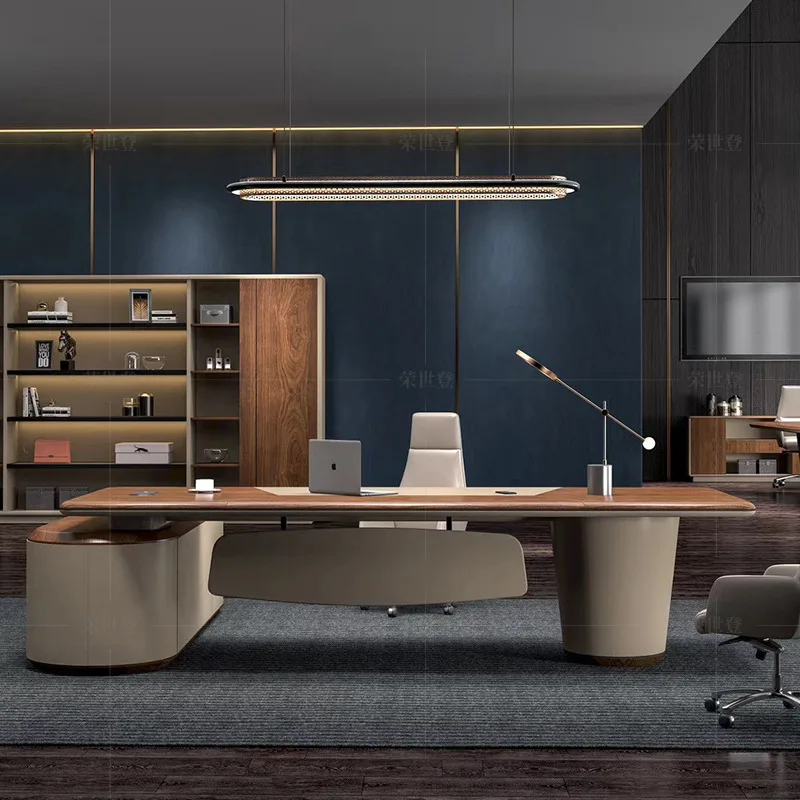 

Luxury Modern Executive Leather Office Desk High Quality Simple Style Executive Office Furniture Desks Price