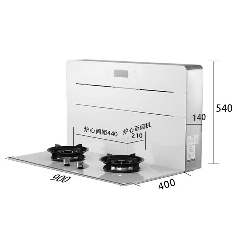 370 Вт, безшасси, разделенная интегрированная плита, двухмоторный боковой всасывающий и нижний Выпускной диапазон, бытовой Комплект дымовой плиты