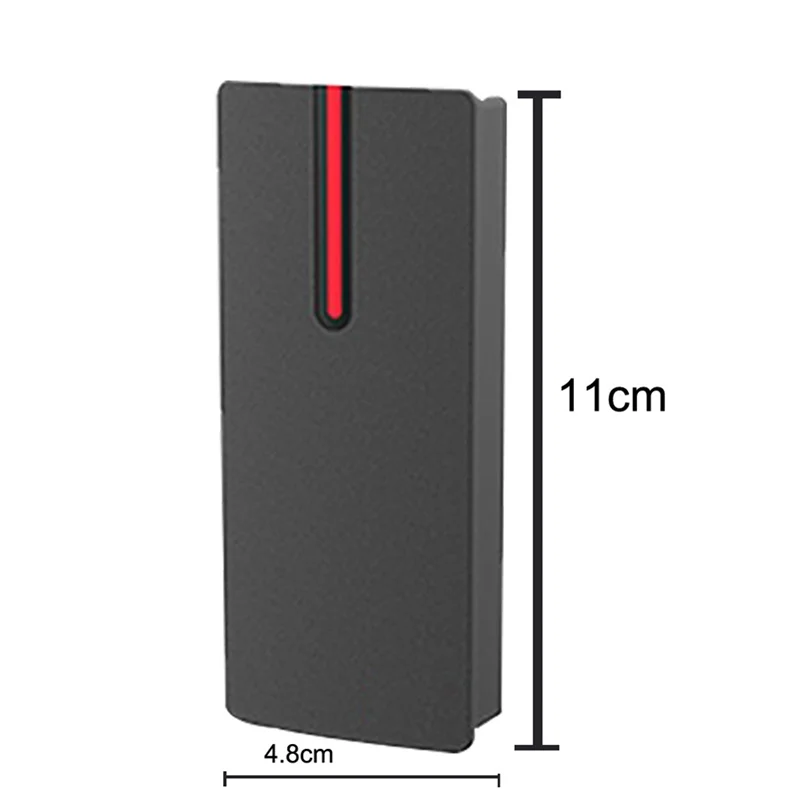 IP68 กันน้ํา IC Card Reader 13.56 Khz Proximity Card Access Control Slave Reader สนับสนุน Wiegand 26/34 เอาต์พุต
