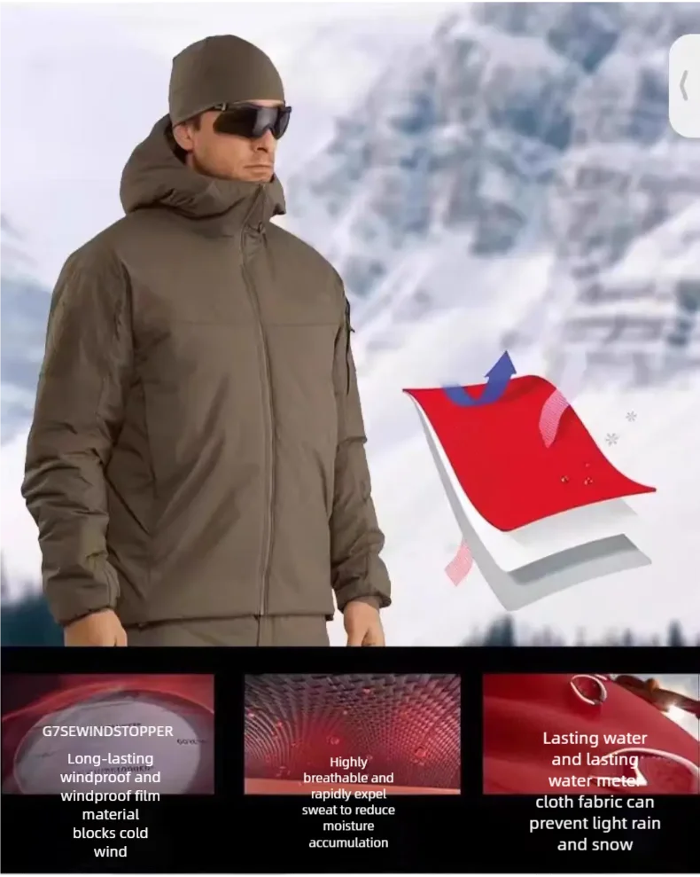 

Tactical Weatherproof Insulated Jacket - Lightweight Winter Coat for Outdoor