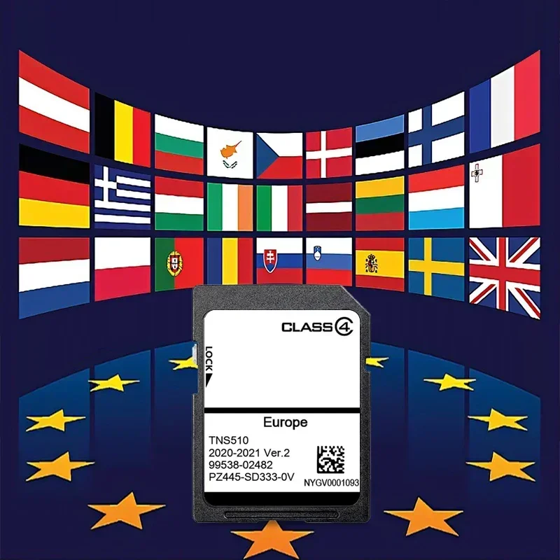 

TNS510 V2 SD Card Sat Nav Update Europe Map Version for Toyota Corolla Yaris Car