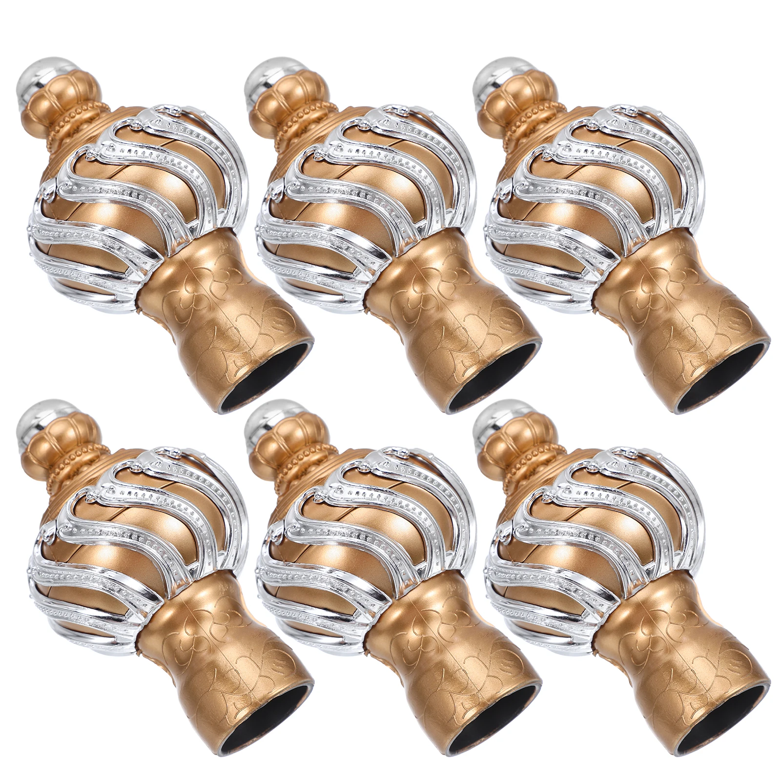 

6Pcs Curtain Rod Decorative Ends Stylish Finials for Various Interior Styles Easy DIY Setup Protection Durability