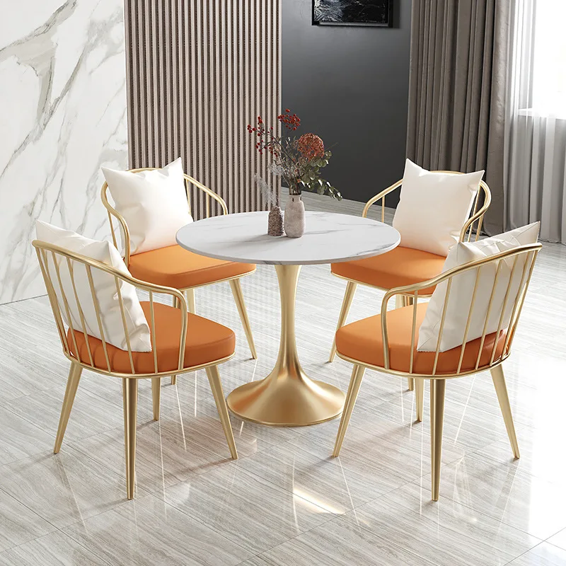 Sales office Meeting tables and chairs Hotel lobby Negotiation table and chair combination Cafe Milk tea shop One table and four