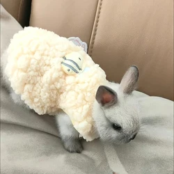 Winter Warm Bunny Rabbit Sweater for Little Animals Chinchillas ferret Guinea Pig Costume Newborn Pet Clothing mascotas Clothes