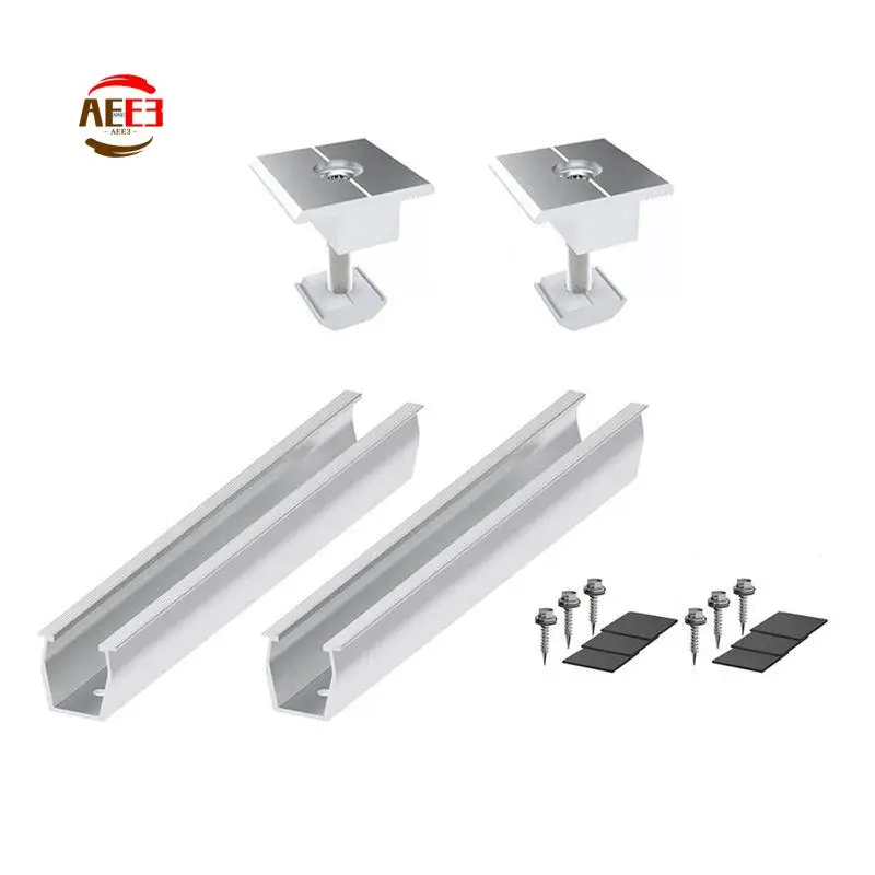 AEE3-Solar Panel Mount Bracket Rails Clamp Fastening Module Mount Mounting PV Solar Power Supplies Trapezoidal Roof