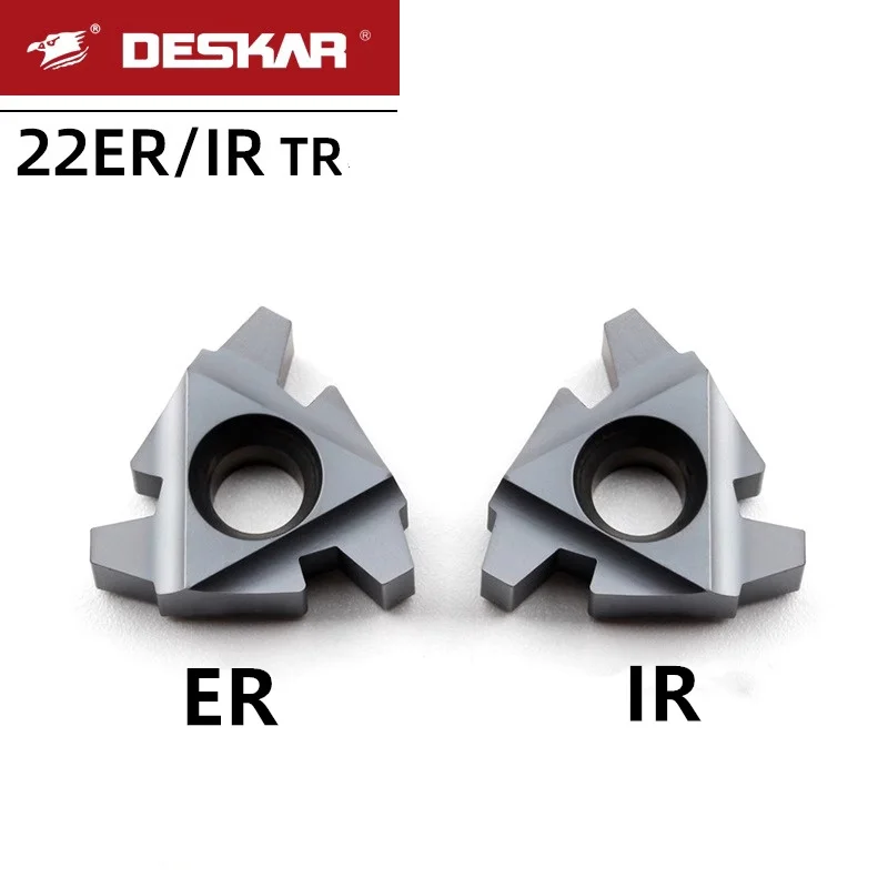 10PCS DESKAR 22ER 22IR 4TR 5TR 6TR LDA LDC เครื่องมือกลึงเกลียวคาร์ไบด์แทรก CNC เครื่องกลึงโลหะเครื่องตัดด้ายใบมีด