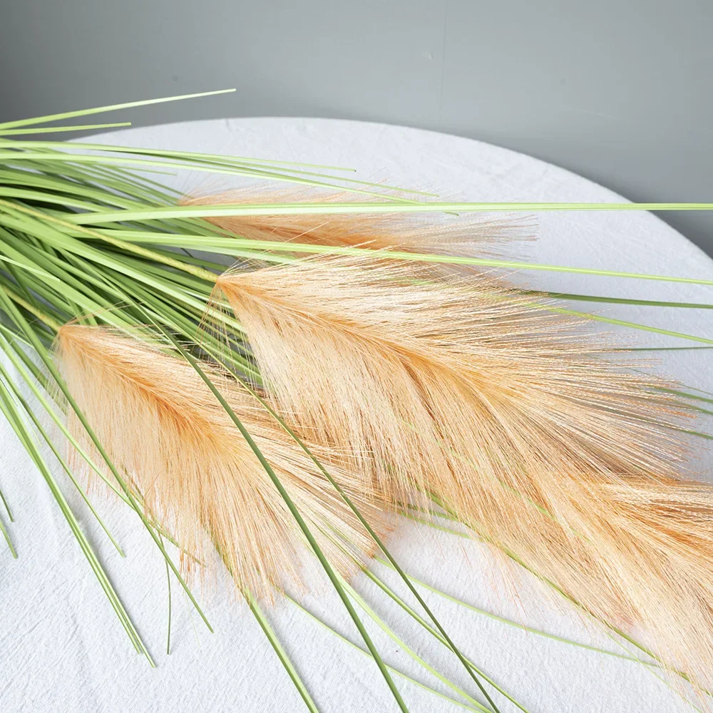 102cm Artificial Nordic 5 Head Encrypted Large Reed Reed Grass Potted Dog Tail Grass Home Decoration Fake Flower Ornament Props