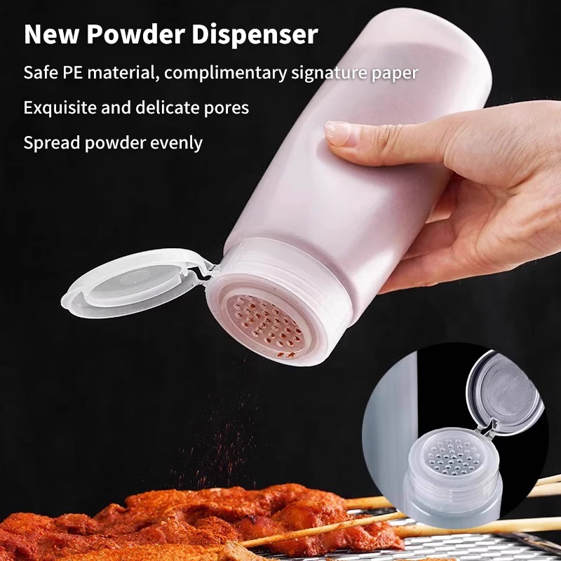 400/600ml Clear Plastic Spice Jar With Shaker Lids Kitchen Seasoning Containers BBQ Outdoor Cooking Tool Kitchen Storing Spice
