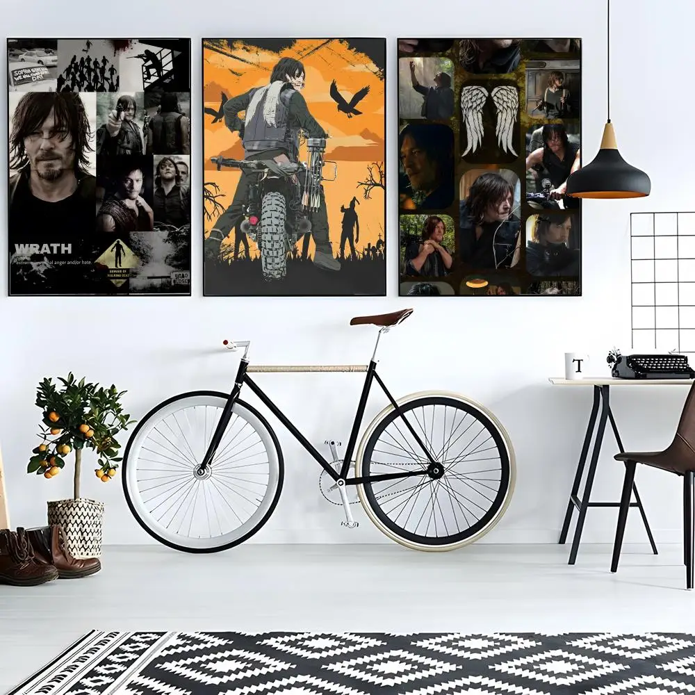 The D-Daryl D-Dixon Poster Sticky Poster Paper Sticker DIY Room Bar Cafe Wall Decor Gift