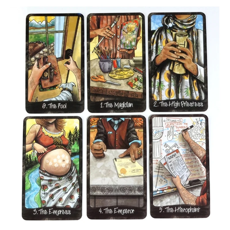 78pcs Cards Out of Hand Tarot Deck Divination Tarot Board Game Deck Fortune Telling Family Party Guide Versions Edition