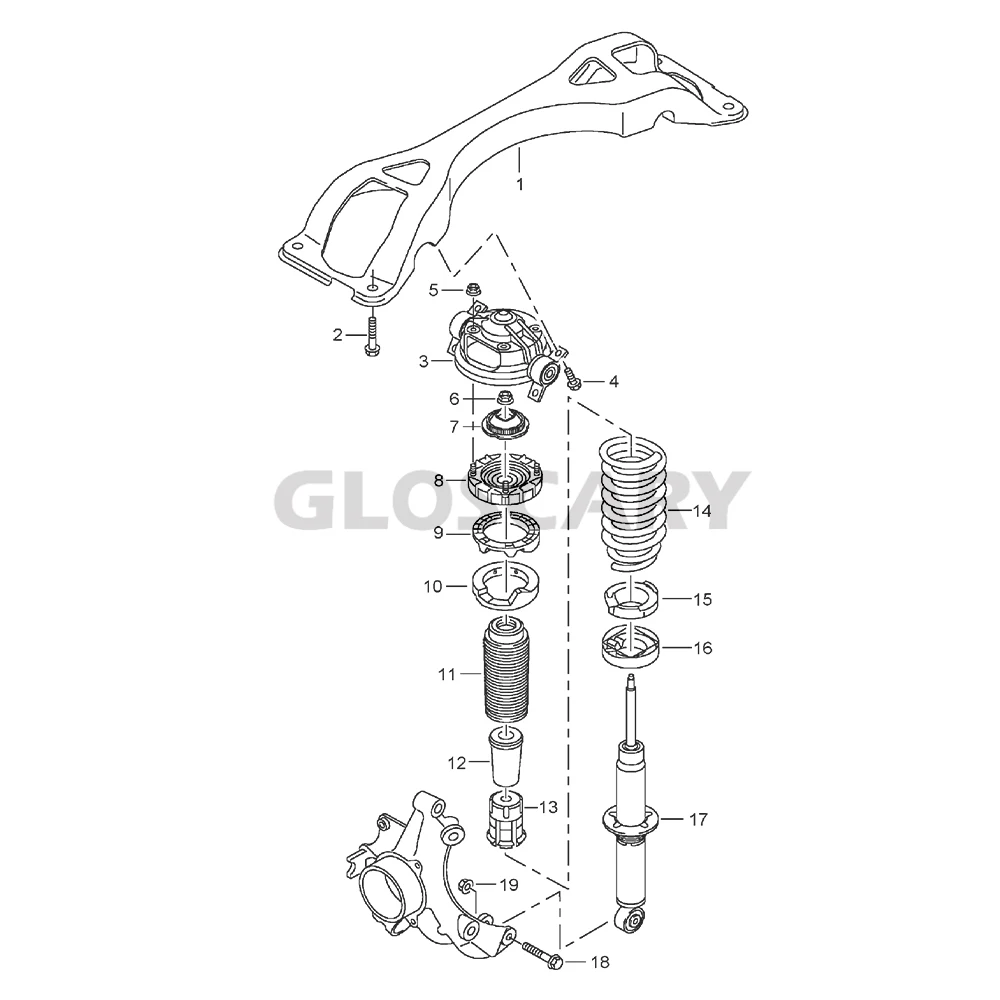 2X Front or Rear Coil Spring Shock Absorber Strut For VW Touareg 2002-2010 Porsche Cayenne 955 9PA 03-06 7L6413031L 7L6513029E