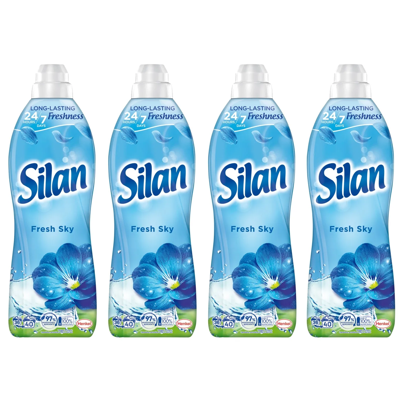 4x SILAN Fresh Sky fabric softener 40 wash 880 ml