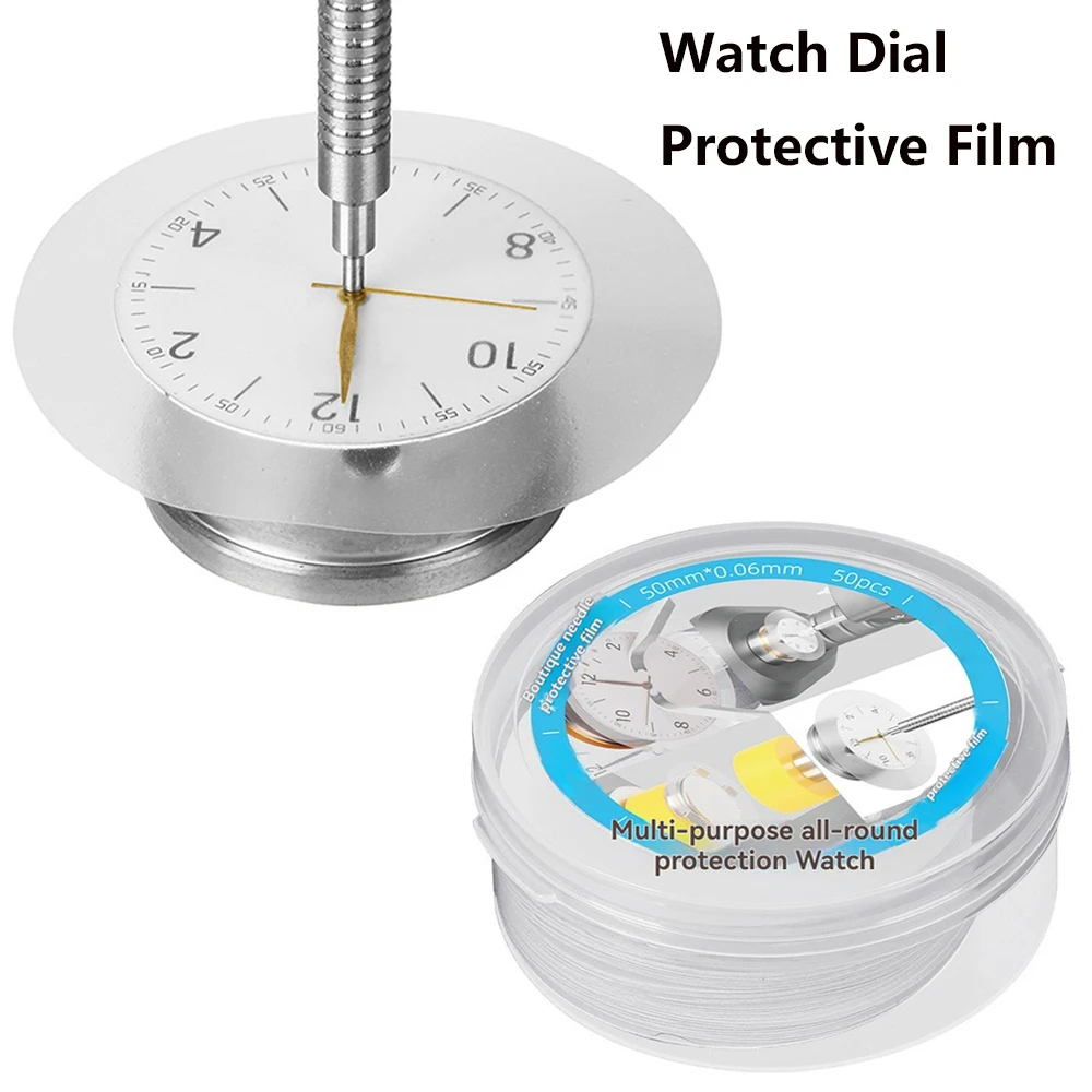 

50Pcs Watch Dial Protective Films Watch Opening Cover Maintenance PVC Films for Watch Repair Accessories For Watchmaker Tools