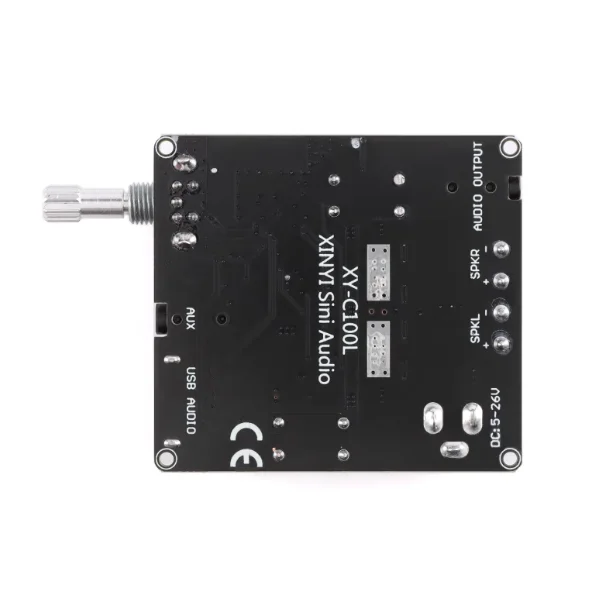XY-C100L 100W*2 Stereo Wireless Bluetooth Digital Amplifier Board Dual Channel 360 Degree Infinitely Tunable module