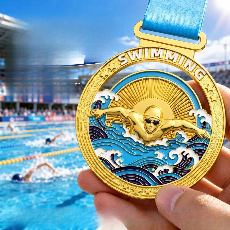 Customized Swimming Medals For Fitness Sports Events And League Memorabilia