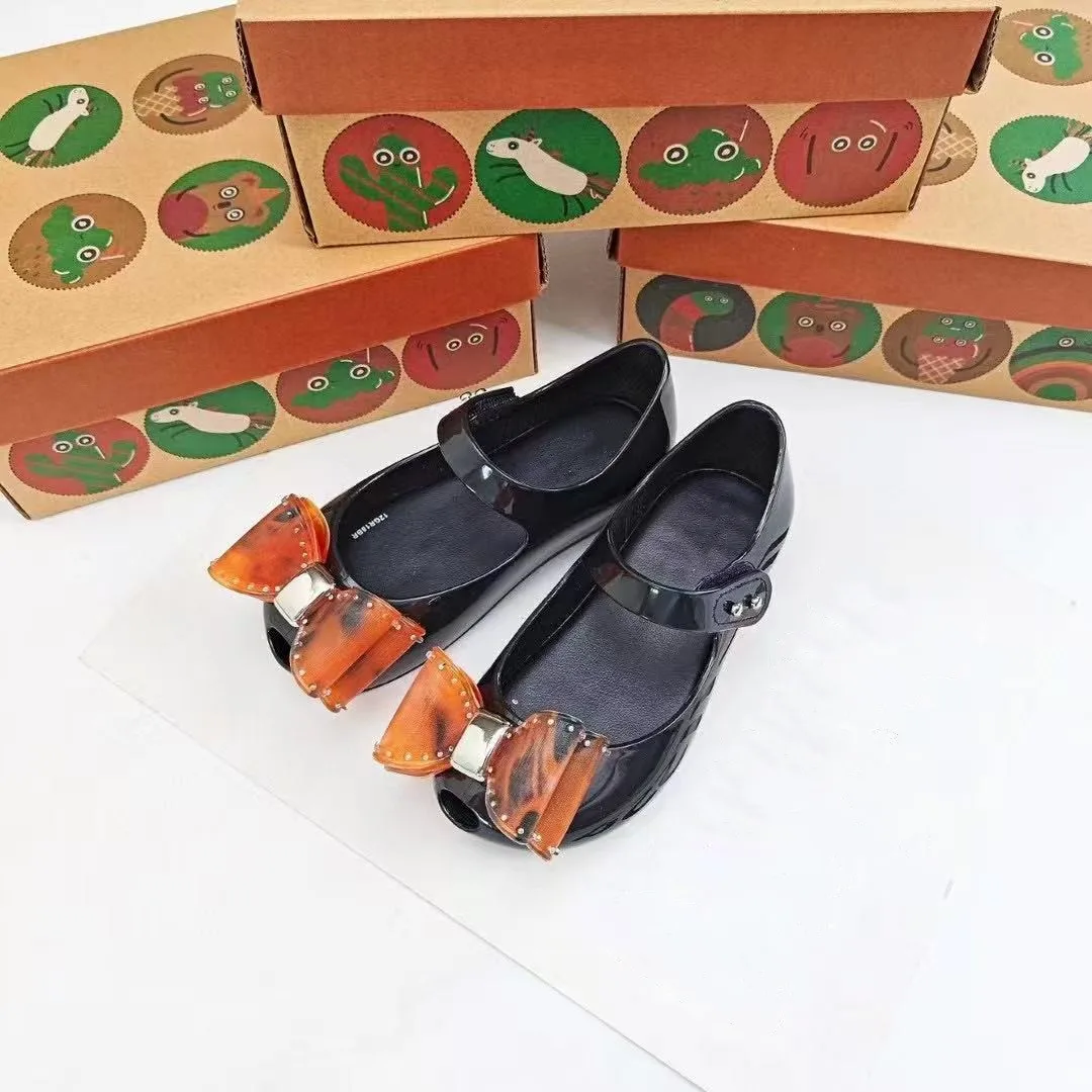 الأم وأنا جديد الكلاسيكية الأطفال الربيع الصيف هلام أحذية الأميرة فتاة ليوبارد القوس الصنادل النساء أحذية الشاطئ الناعمة HMI189 #6