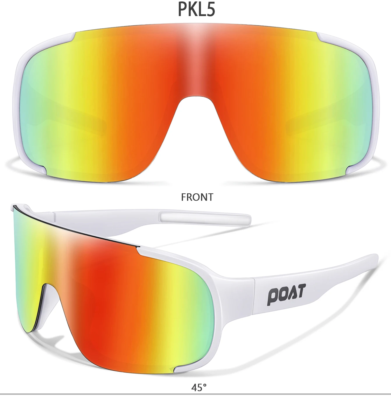 POAT UV400 Fahrrad-Sonnenbrille für Männer und Frauen - Winddichte MTB-Bike-Sportbrille zum Angeln und für Outdoor-Aktivitäten – Detail 8