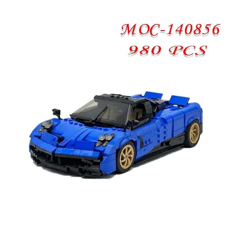 Bloques de construcción autoblocantes para niños, juguete de ladrillos para armar Super coche deportivo de MOC-140856, ideal para regalo de cumpleaños y Navidad, código 980, piezas