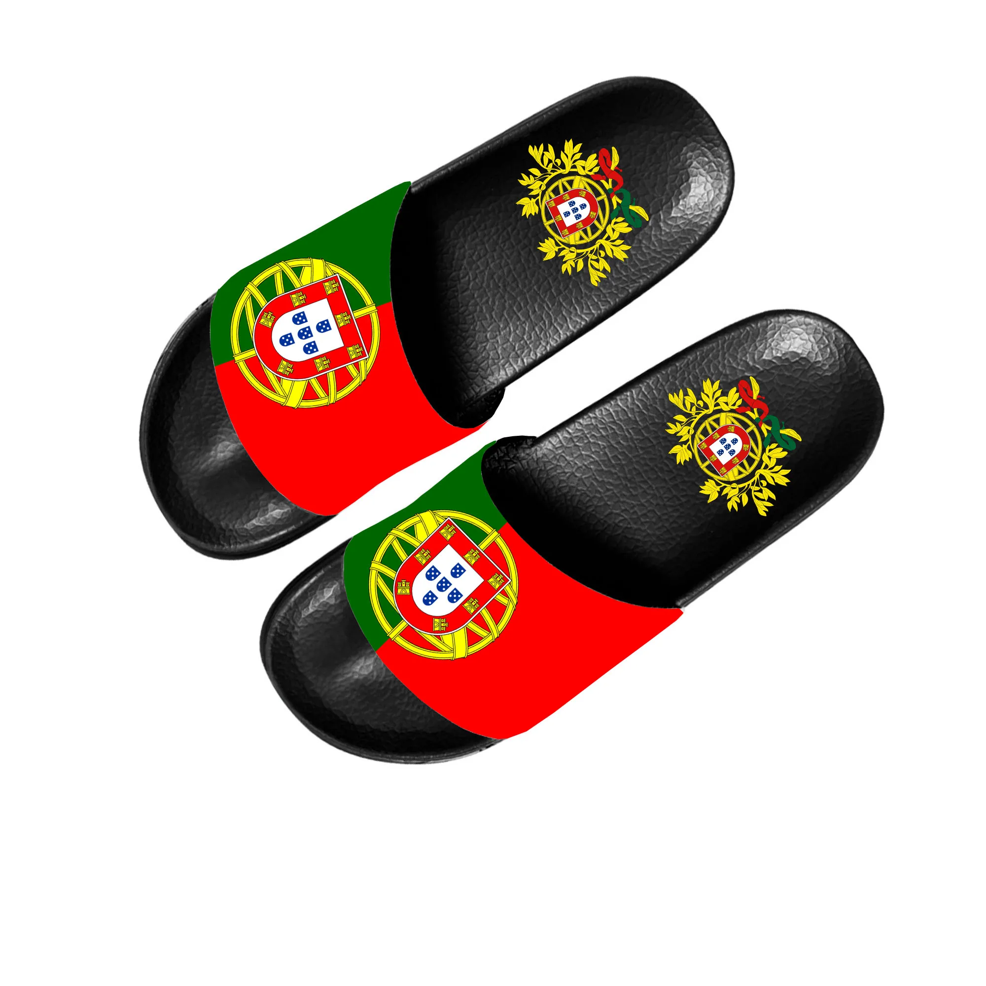 Portugal Flag Slippers Home Customized Water Shoes Men Women Teenagers Children Bathroom Pool Sandals That Can Be Worn Outside