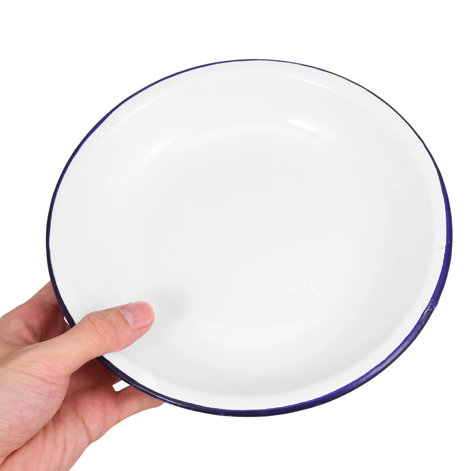 أطباق المينا العميقة طقم أواني طعام غير قابلة للكسر للسلطات والحساء والوجبات الخفيفة أطباق التخييم الثقيلة طبق التقديم