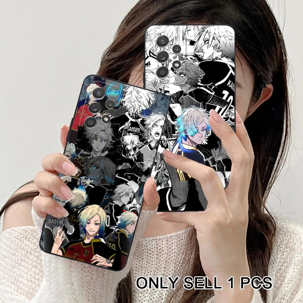 Blue Lock Michael Kaiser Matte TPU Mobile Phone Case for Samsung Galaxy A56 55 54 53 52 51 36 35 34 23 16 15 5G Colorful Cover