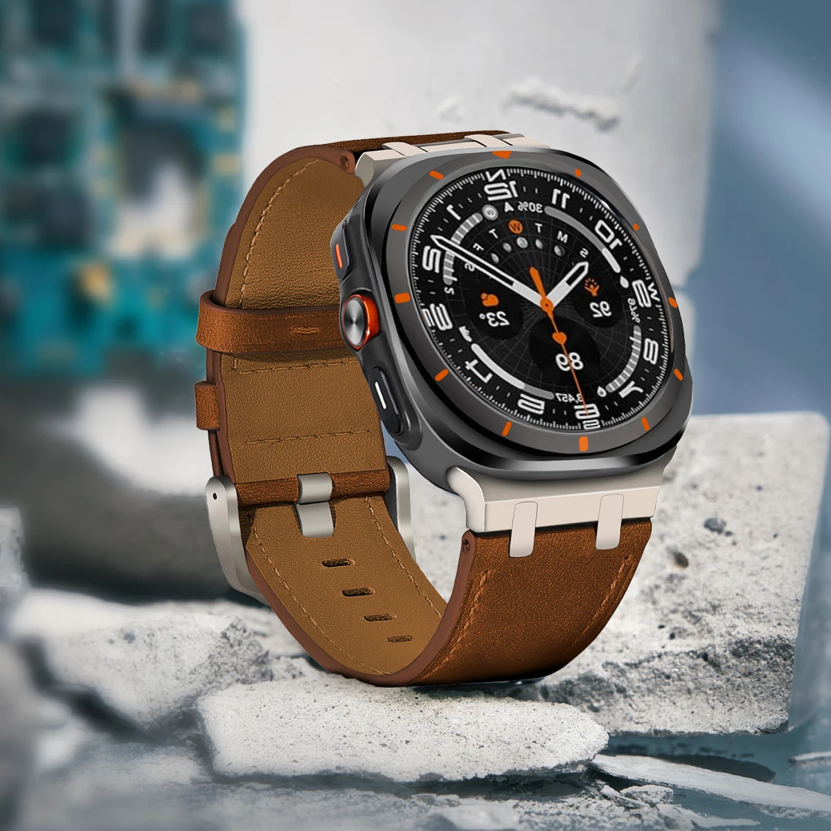 Dla SAMSUNG GALAXY ULTRA 47MM QuickFit Men Luksusowy pasek biznesowy Correa Dla Samsung Galaxy Watch Ultra 47mm Skórzana bransoletka