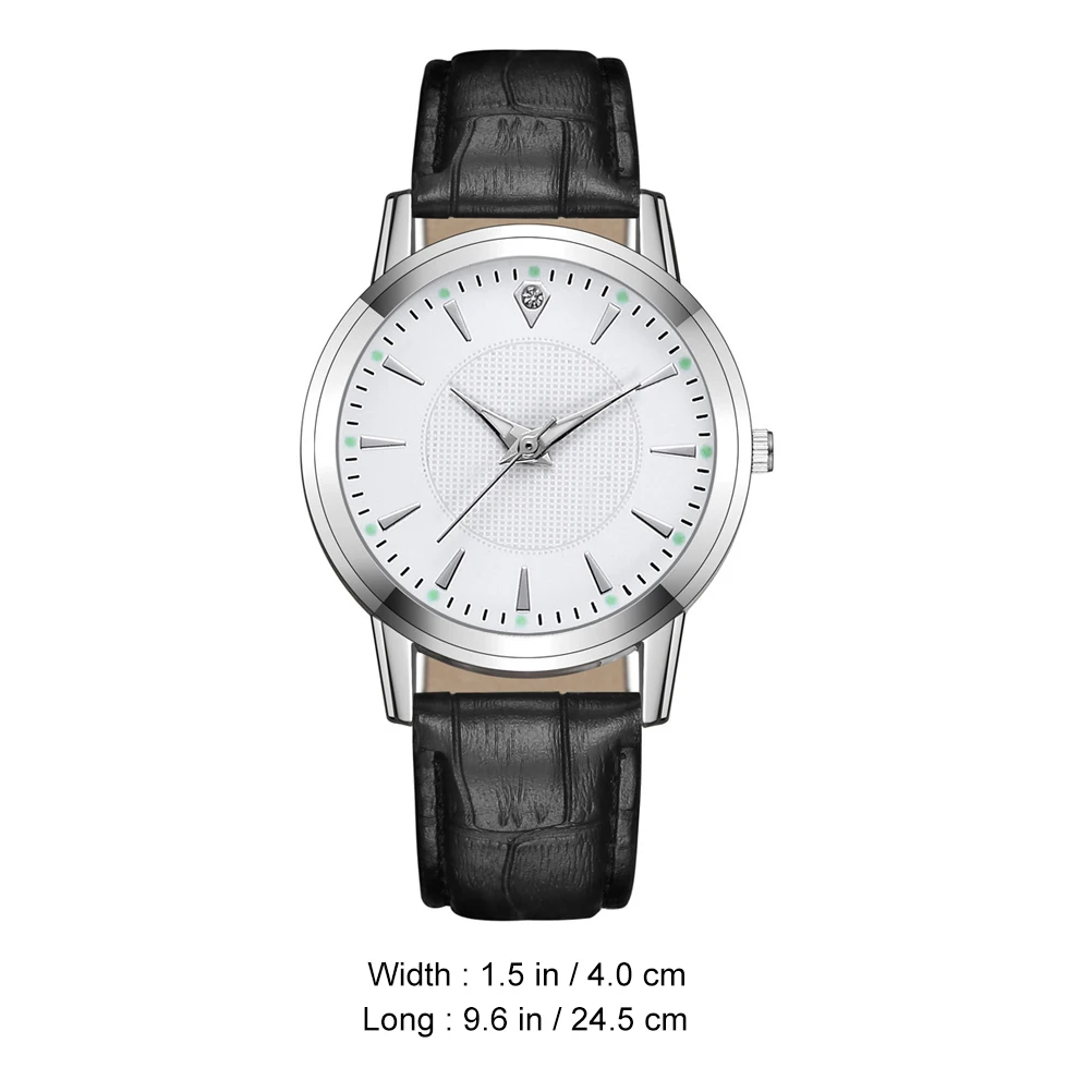 

2 pcs Night Glow Couple Watch Luminous Wristwatch for Men Women White Strap Fashion LED Waterproof Gift